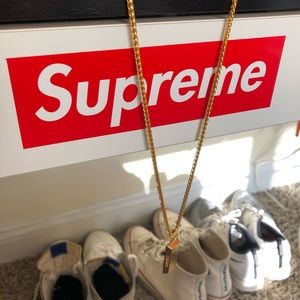 Supreme gold bar chain link